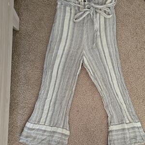 Striped Gray Women's Pants